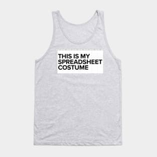 Funny Halloween Costume: Spreadsheet Tank Top